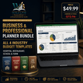 Business & Professional Planner Bundle | All 4 Industry Budget Templates | Hospital, Restaurant, School & Farm